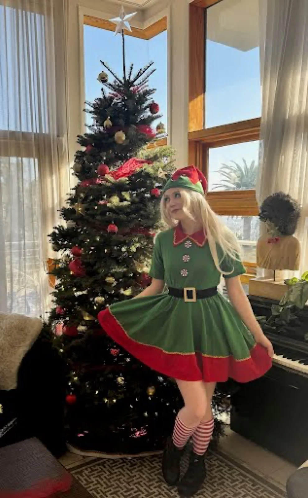 Holiday Elf party character in Raleigh-Durham