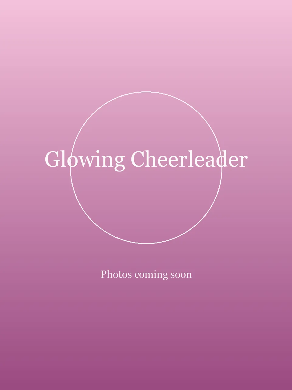 Glowing Cheerleader party character in Raleigh-Durham