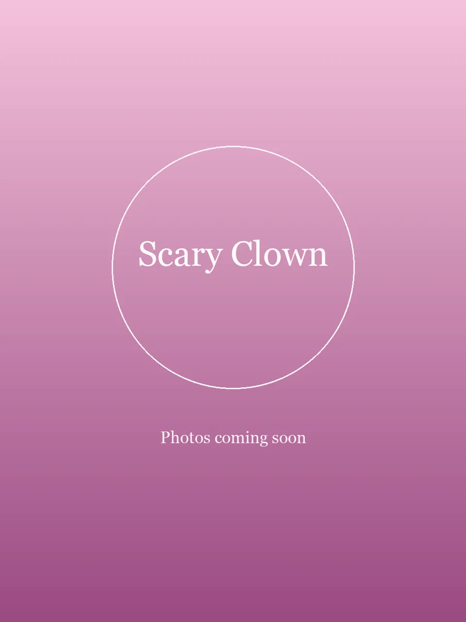 Sinister Circus Clown party character in Raleigh-Durham