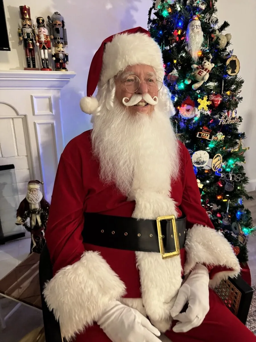 Santa party character in Raleigh-Durham